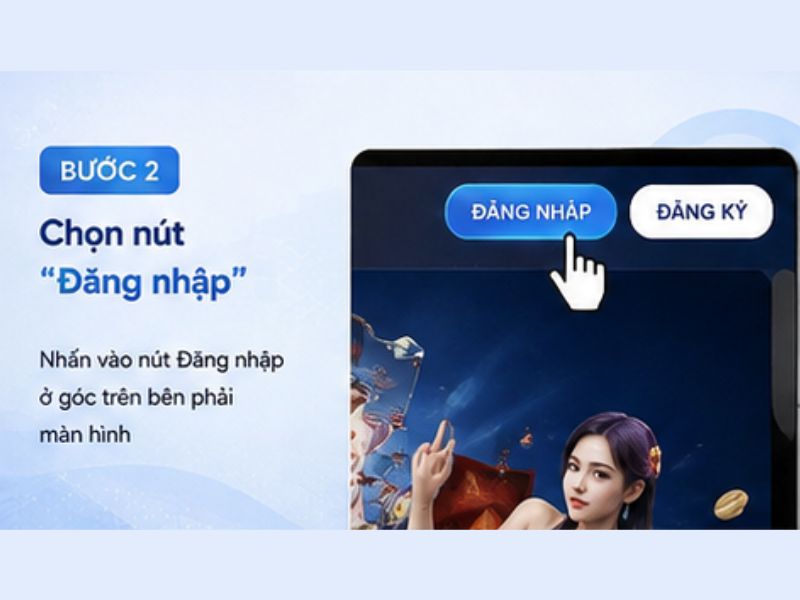 Chọn nút Đăng nhập