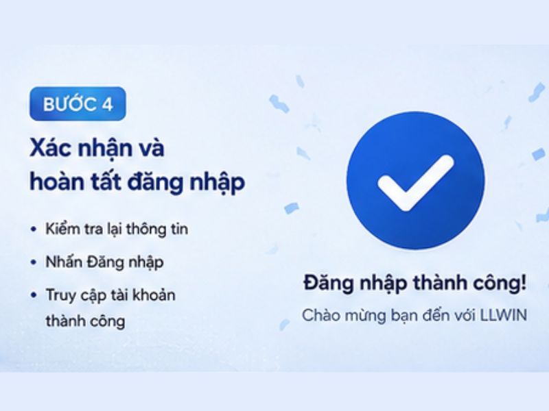 Xác nhận và hoàn tất đăng nhập LLWIN