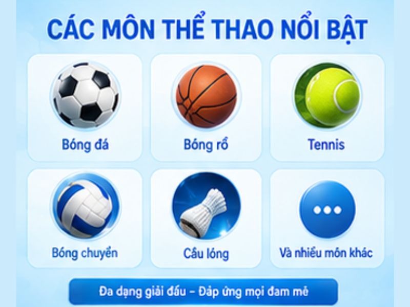 Các môn thể thao nổi bật tại SABA Sports LLWIN