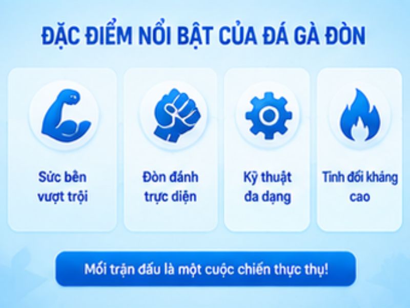 Đặc điểm nổi bật của đá gà đòn