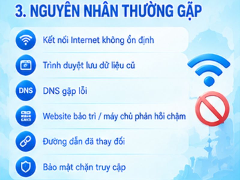 Những nguyên nhân khiến link vào LLWIN bị chặn