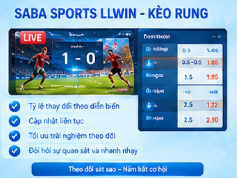 SABA Sports LLWIN hỗ trợ theo dõi kèo rung